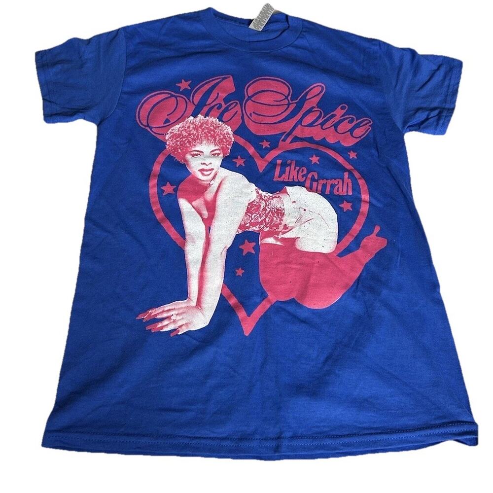 Ice Spice Like Grrah T Shirt Size Small Blue
